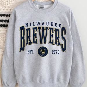 Baseball Milwaukee Brewers Sweatshirt Milwaukee  Pullover Shirt